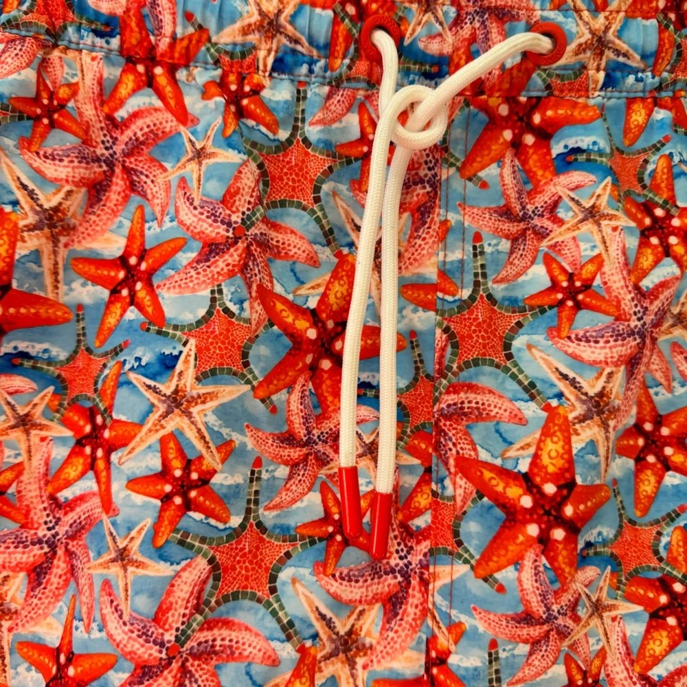 NWT Men's Swims Tropea Starfish Swim Shorts XXL Elastic Drawstring Waist